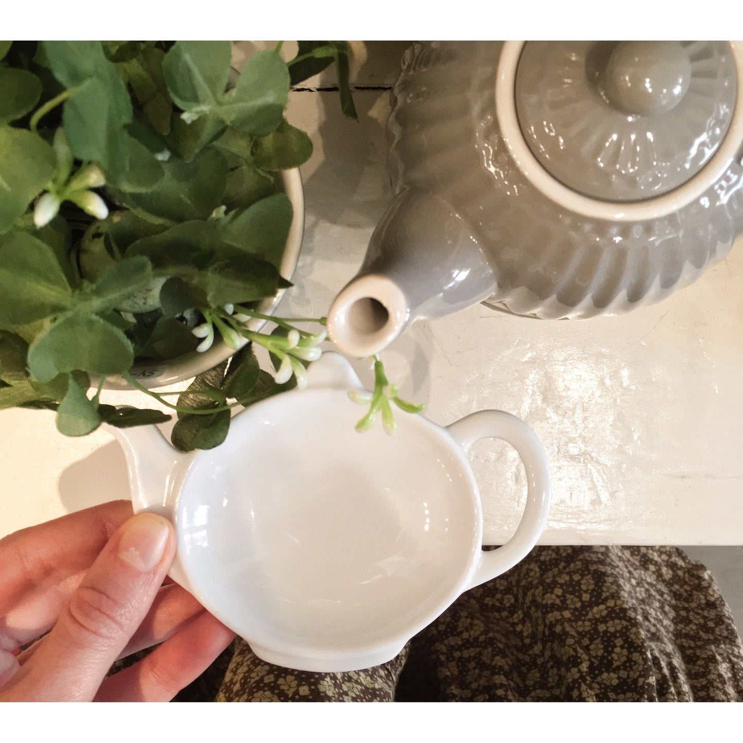 Porcelæn te brevs bakke - Thebutikken Thrysøe